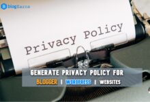 privacy policy generator for blogger WordPress and other websites