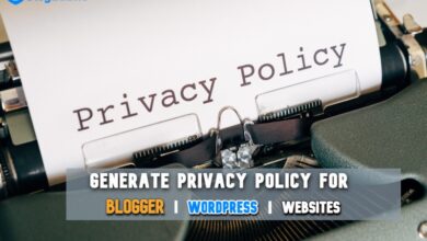 privacy policy generator for blogger WordPress and other websites