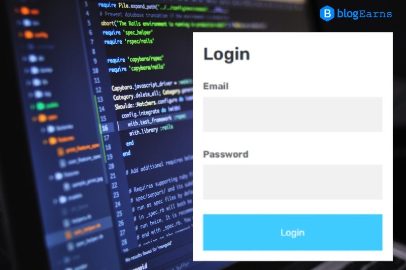 How to create a login or sign up form on an image