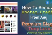 How to remove footer credit in blogger template