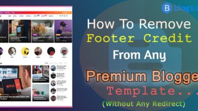 How to remove footer credit in blogger template