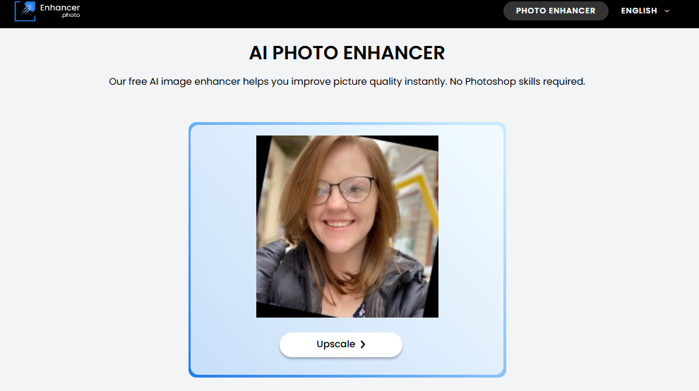 AI photo enhancer