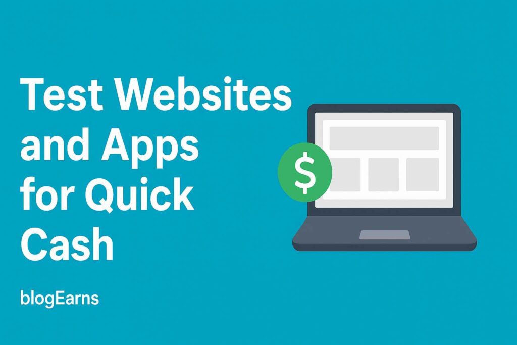 Test Websites and Apps for Quick Cash