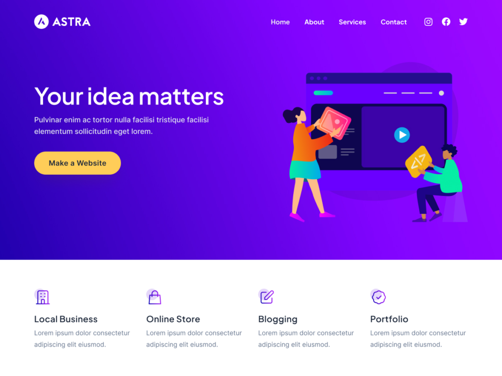 Astra - WordPress theme for free