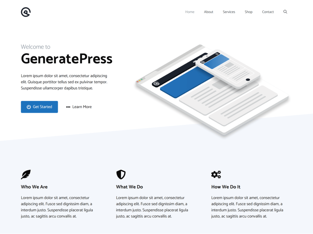 GeneratePress - WordPress theme for free