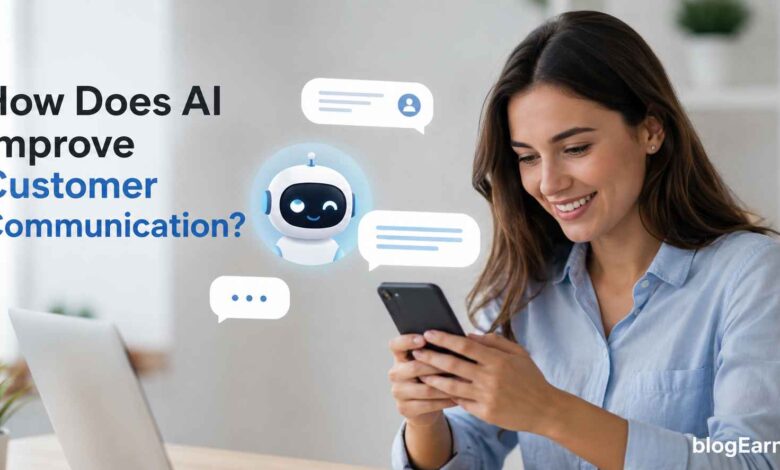How does AI improve customer communication