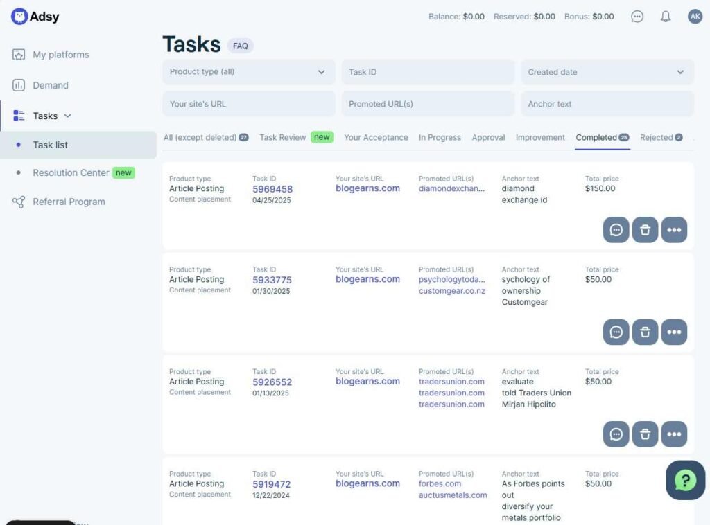 Adsy Review Dashboard