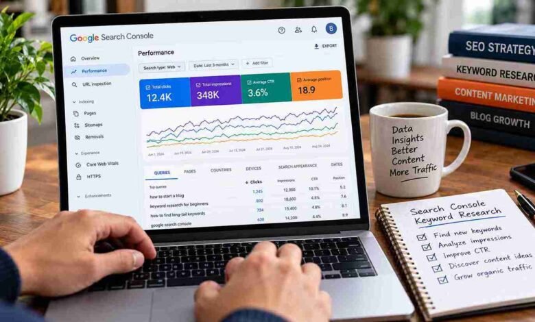 Google search console keyword research