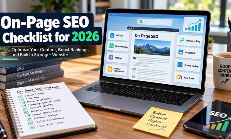 On-page SEO checklist for optimizing a website