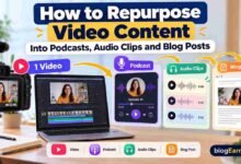 Learn how to turn one video into a podcast, short audio clips and a blog post with a practical content repurposing workflow that saves time.