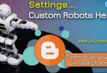 Setup custom robots header tags in blogger